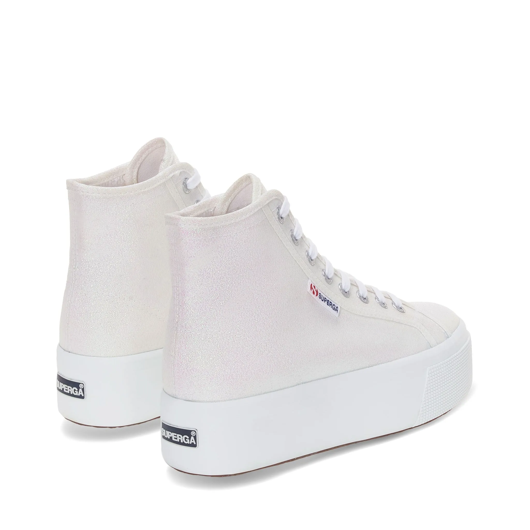 2708 High Top Lamé Sneakers - Iridescent