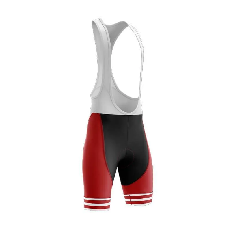 3 Line RED. Bib & Shorts