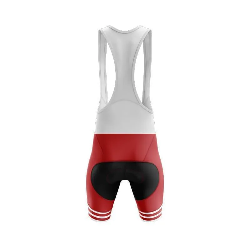 3 Line RED. Bib & Shorts