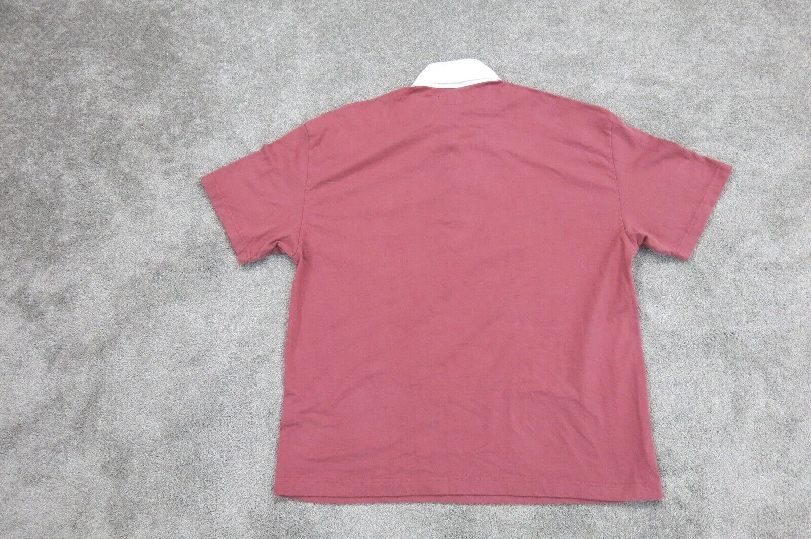 Abercrombie & Fitch Mens Polo Shirt Short Sleeve Logo Pink Orange Size Large