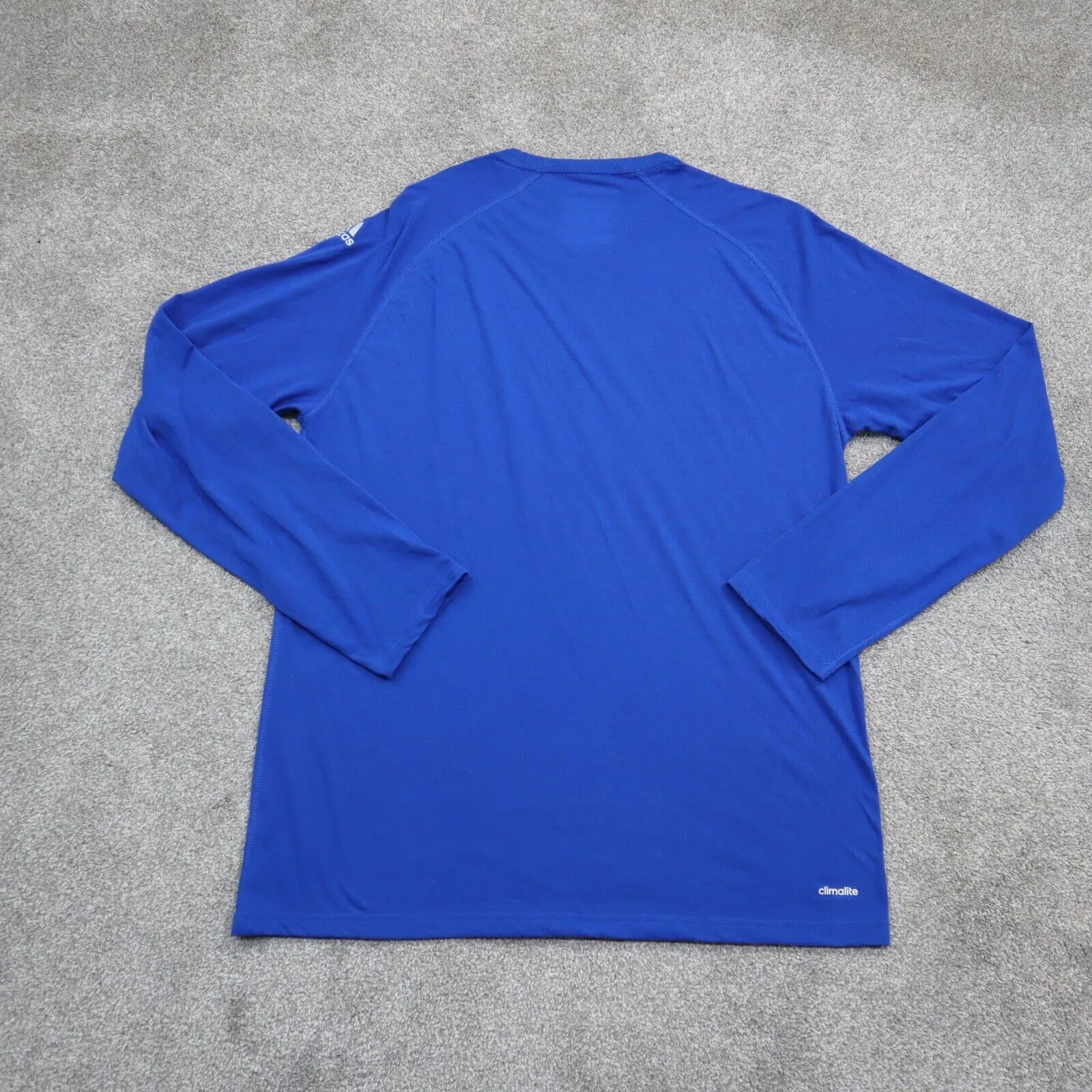 Adidas Men Raglan Sleeve Pullover Sweatshirt Ultimate Climalite Blue Size Large