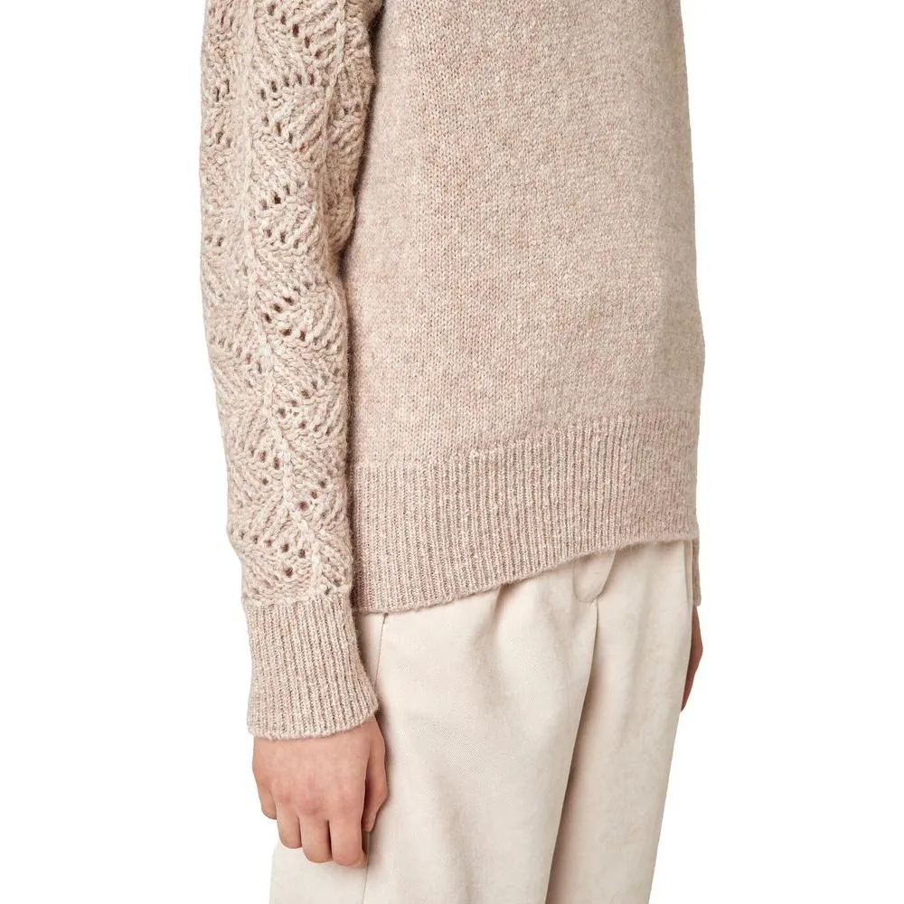 Alpha Studio Beige Wool Alpaca Sweater