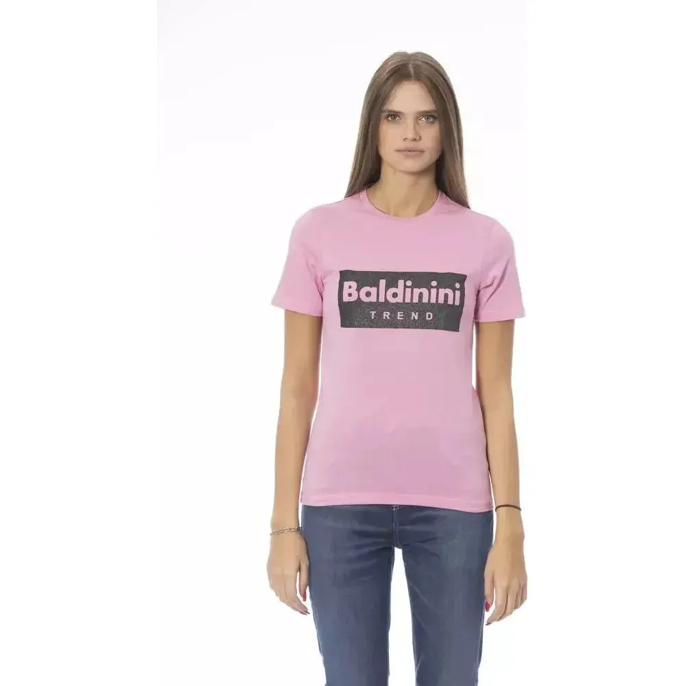 Baldinini Trend Pink Cotton Women T-Shirt