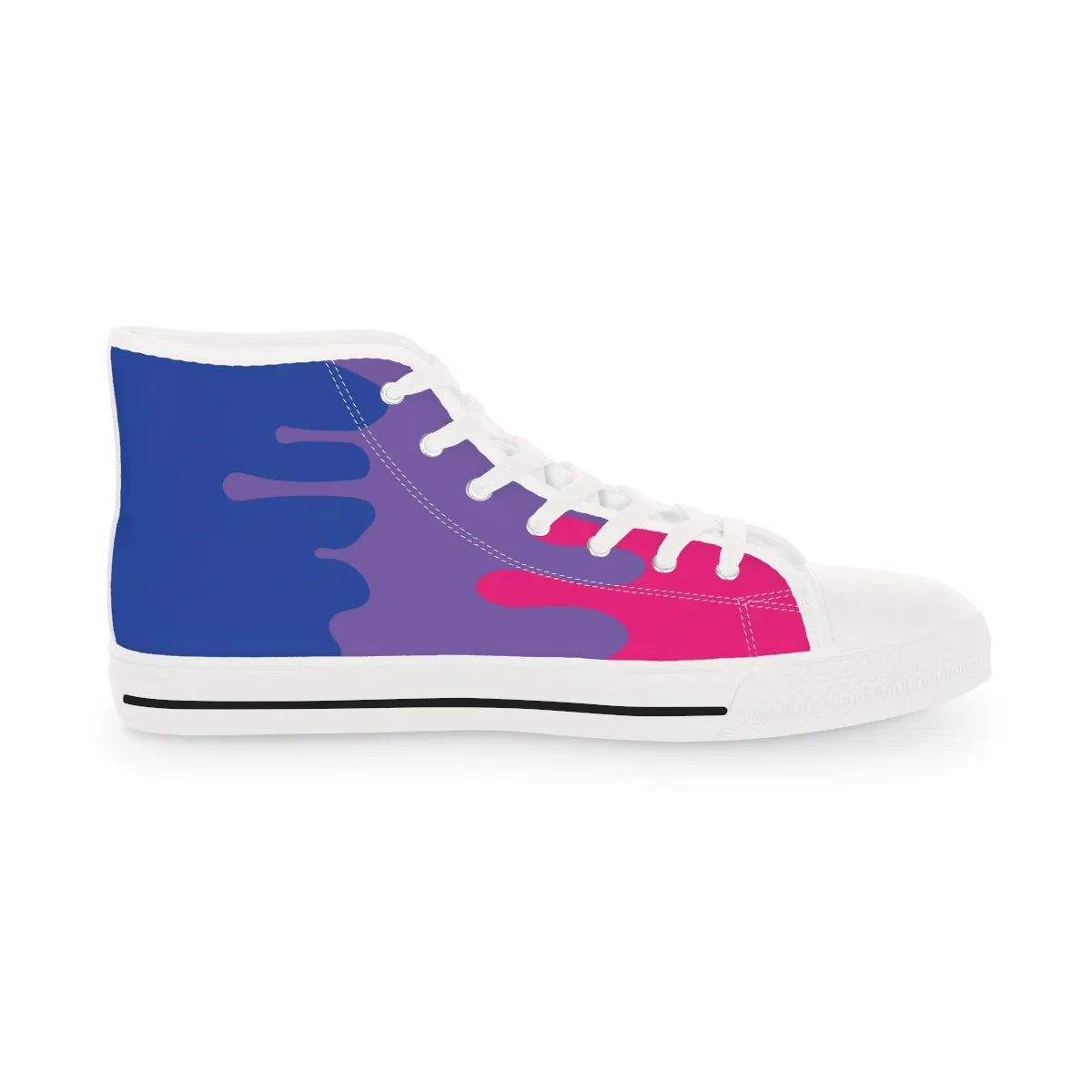 Bisexual Drip Rainbow Flag LGBTQ High Top Sneakers Unisex Size