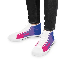 Bisexual Drip Rainbow Flag LGBTQ High Top Sneakers Unisex Size