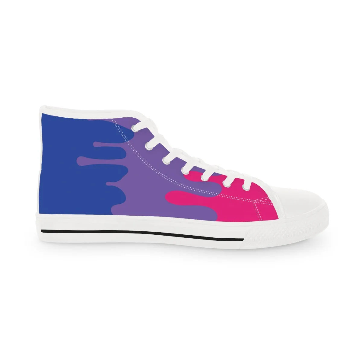 Bisexual Drip Rainbow Flag LGBTQ High Top Sneakers Unisex Size