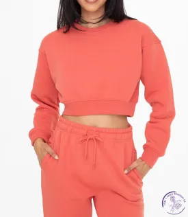 Blissful Comfort Cropped Fleece Sweatshirt