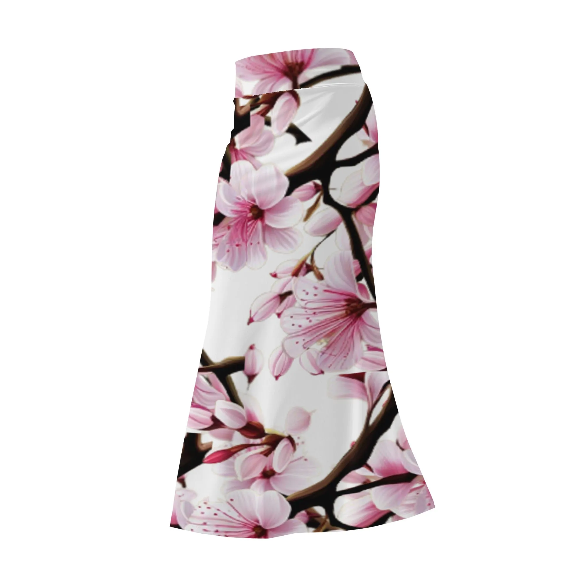 Cherry Blossom Womens Full Length Skirt - 3 colors