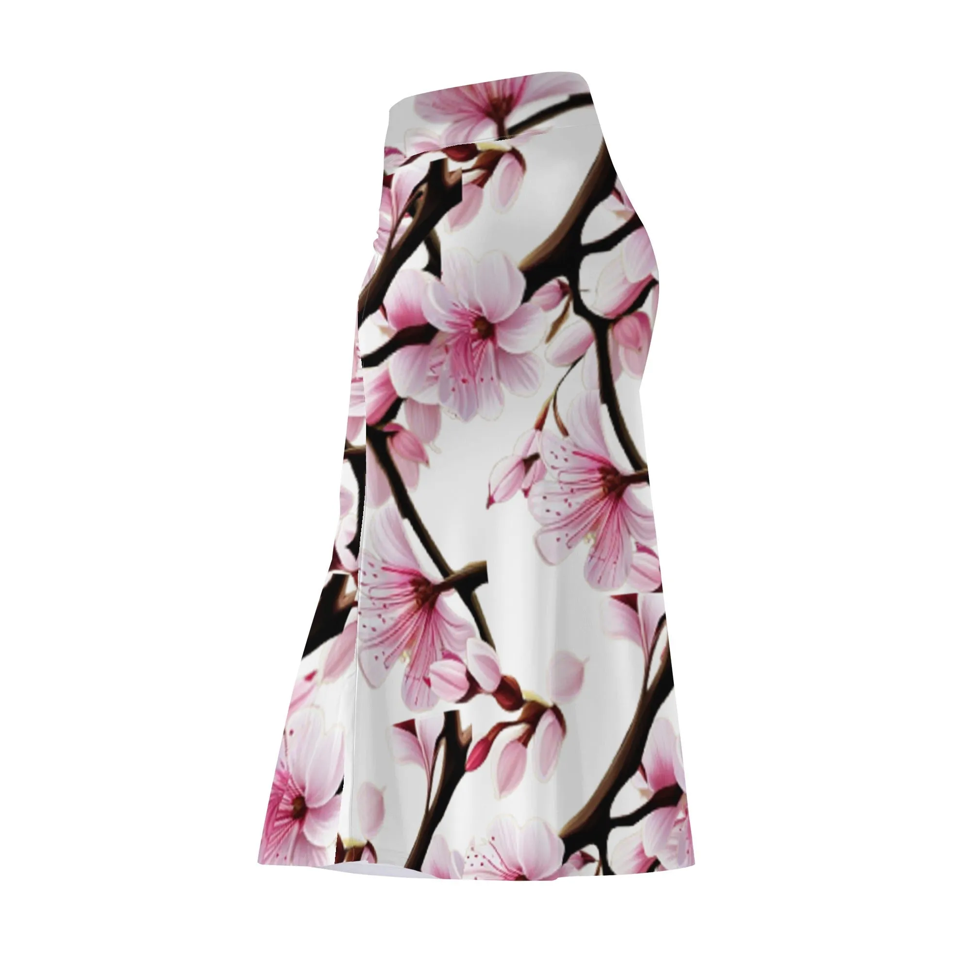 Cherry Blossom Womens Full Length Skirt - 3 colors