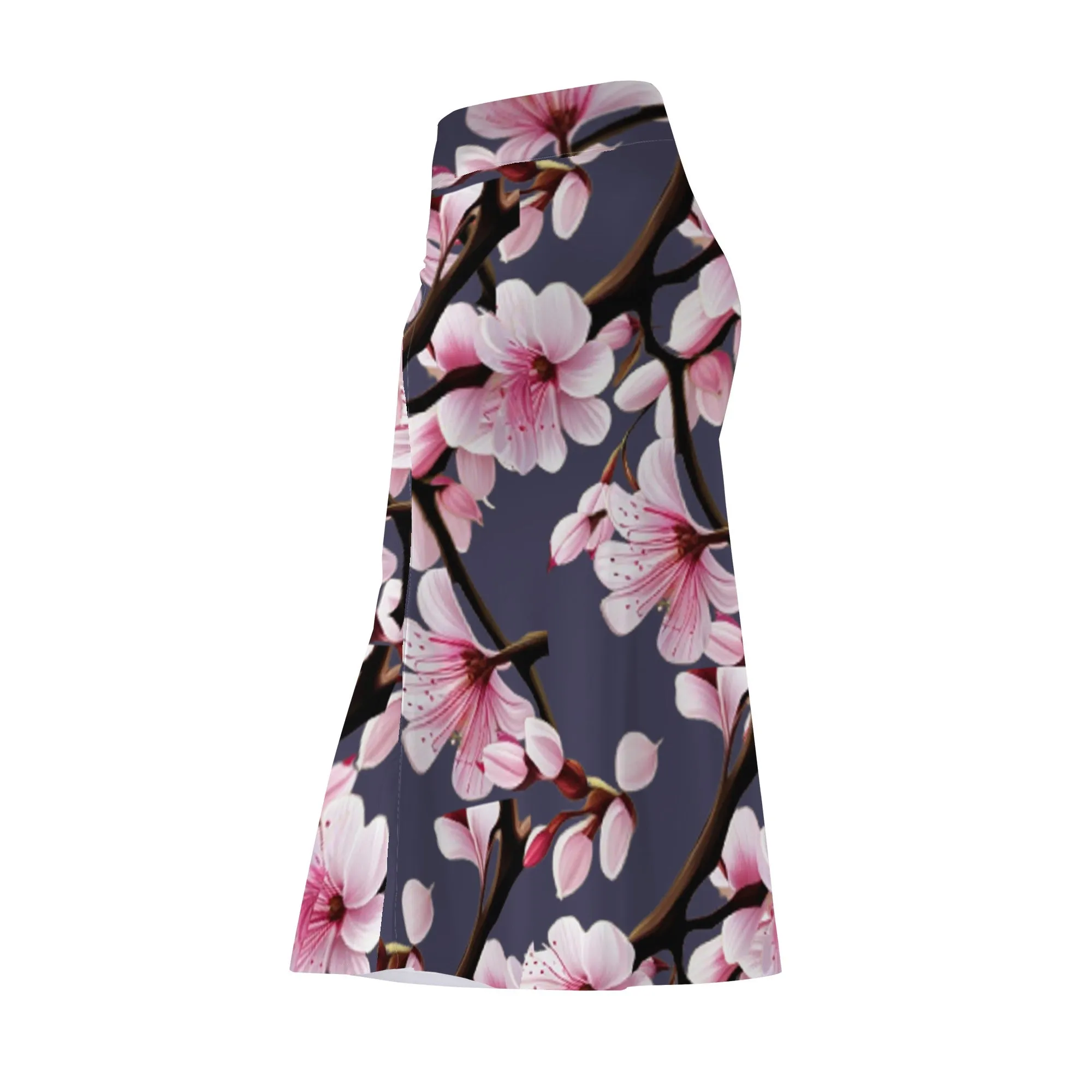 Cherry Blossom Womens Full Length Skirt - 3 colors