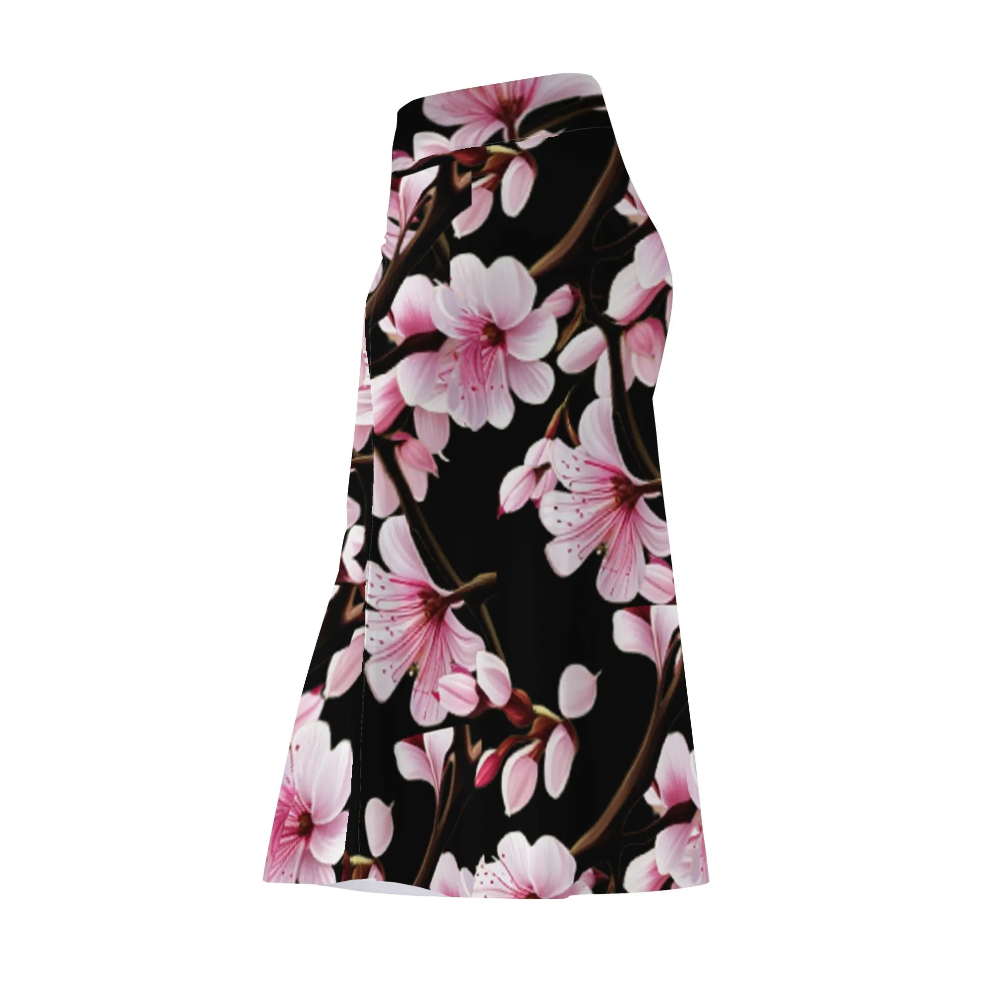 Cherry Blossom Womens Full Length Skirt - 3 colors