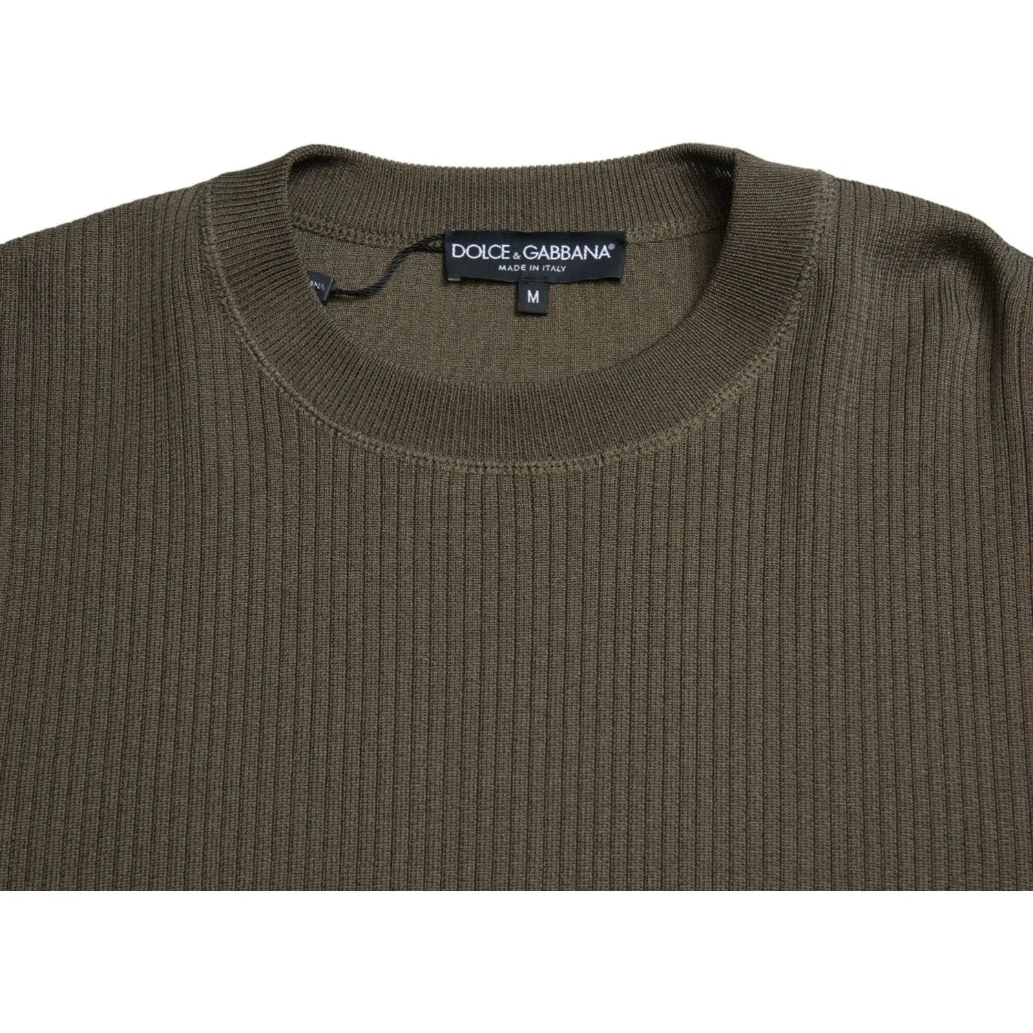 Dolce & Gabbana Elegant Green Crew Neck Sweater