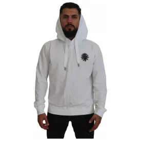 Dolce & Gabbana White Cotton Hooded Sweatshirt Sweater