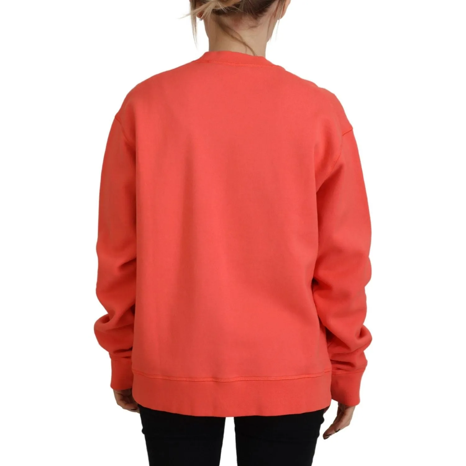 Dsquared² Pink Logo Embroidery Women Long Sleeve Sweater