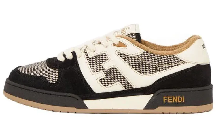 Fendi Match Skate sneakers, black/beige