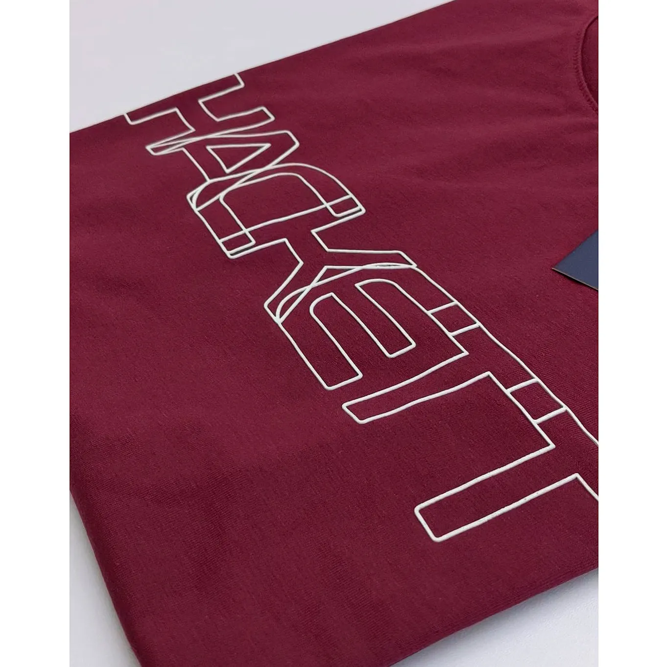 HC - Men 'Burgundy' Hackett Printed Logo T-Shirt HC778