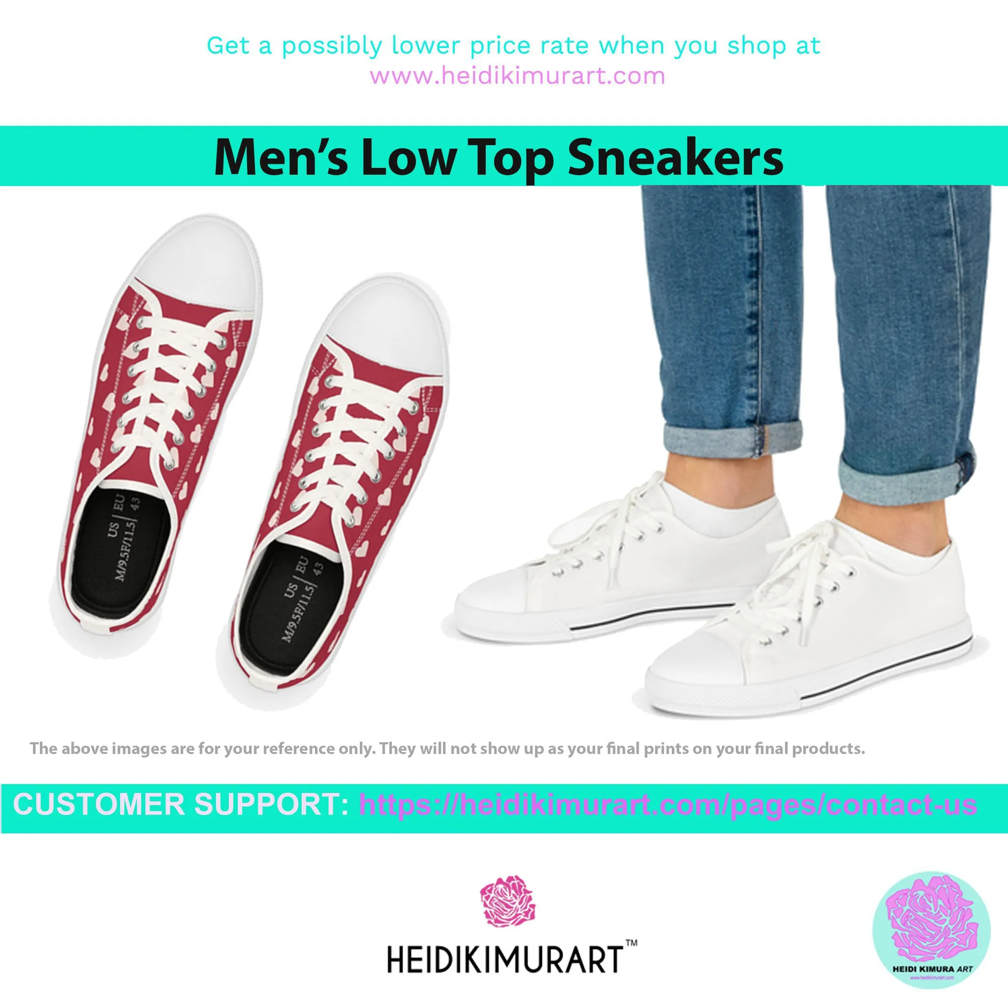 Hot Pink Color Men's Sneakers, Best Solid Hot Pink Color Men's Low Top Fashion Canvas Sneakers Running Shoes