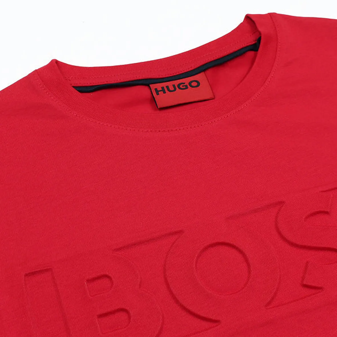 HU - Men 'Red' Boss Embossed Motive Logo T-Shirt HU871