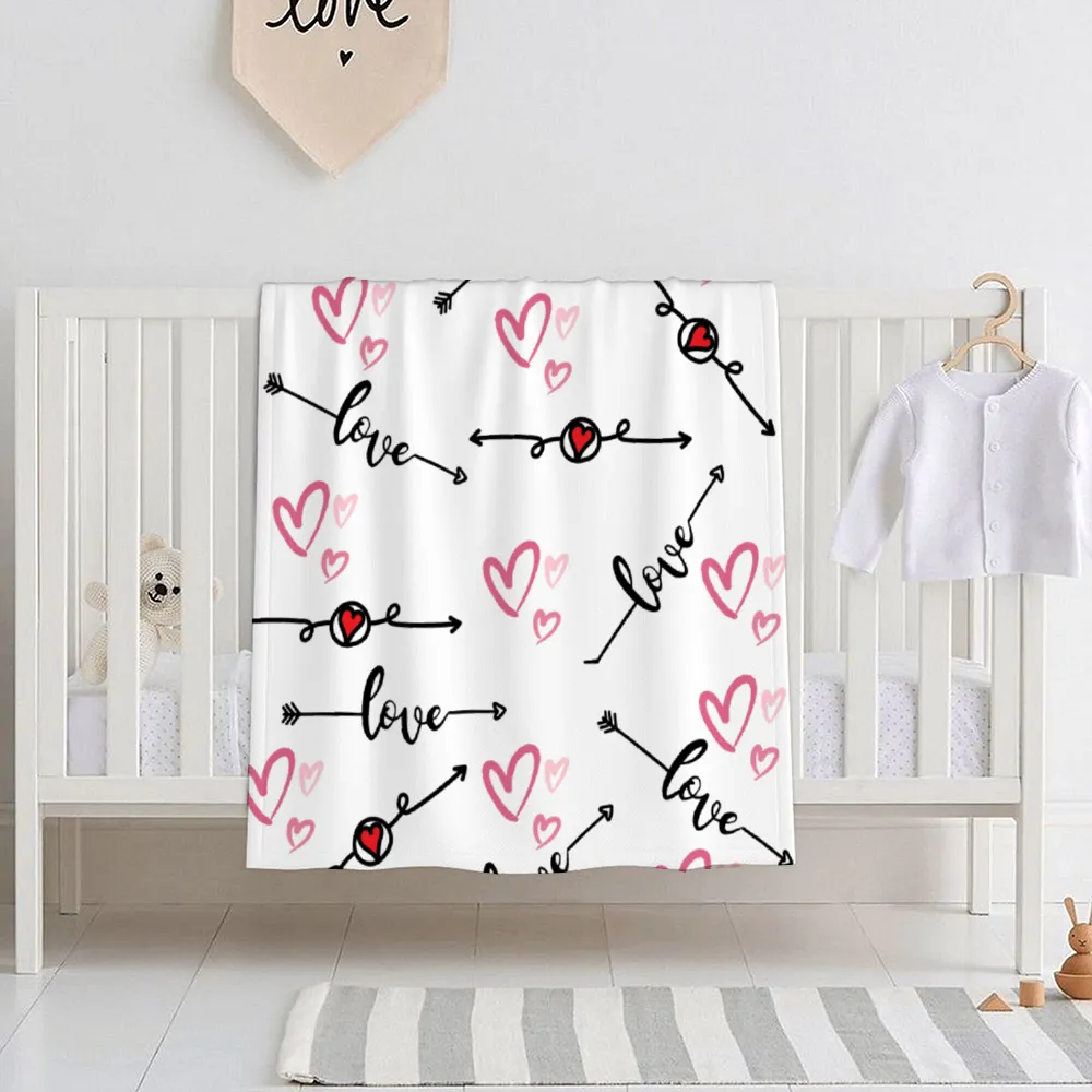 Love in Motion 40" x 30" Super Soft Plush Baby Blanket