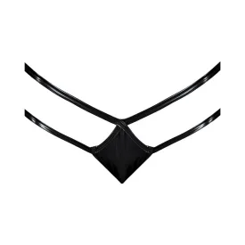 Magic Silk Liquid Onyx Wetlook Crotchless Strappy G-String Black