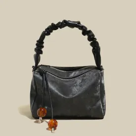 Mini Drawstring Ruched Handle Top Handle Bag