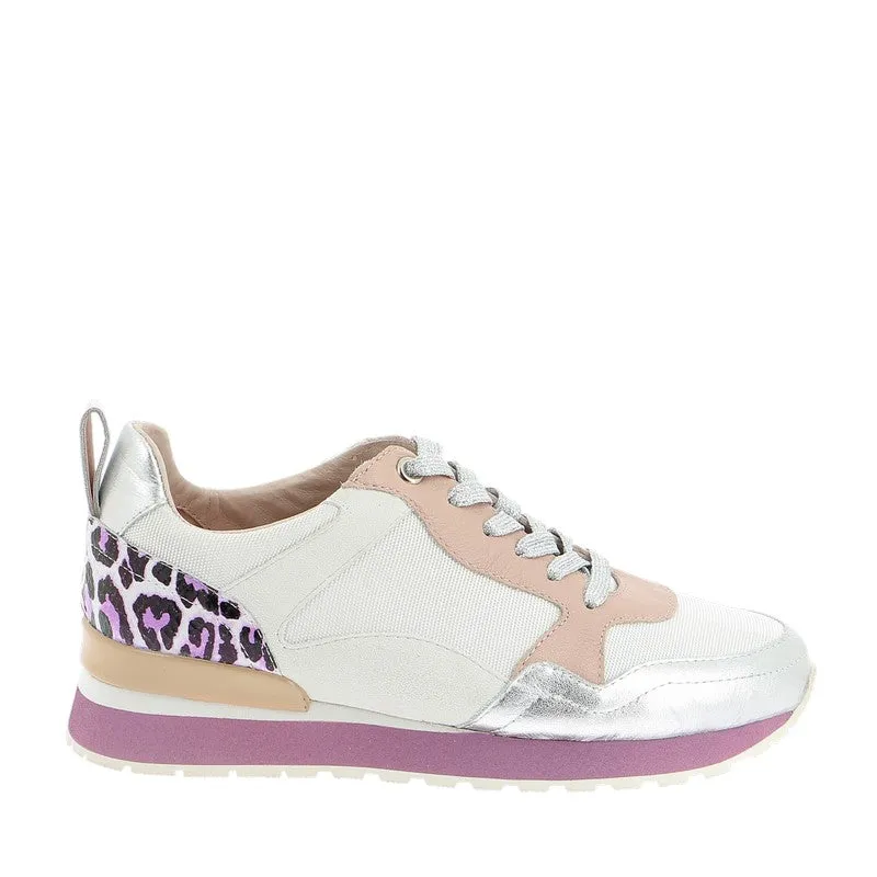 Mollini Tazen White/Pink Leopard Sneaker