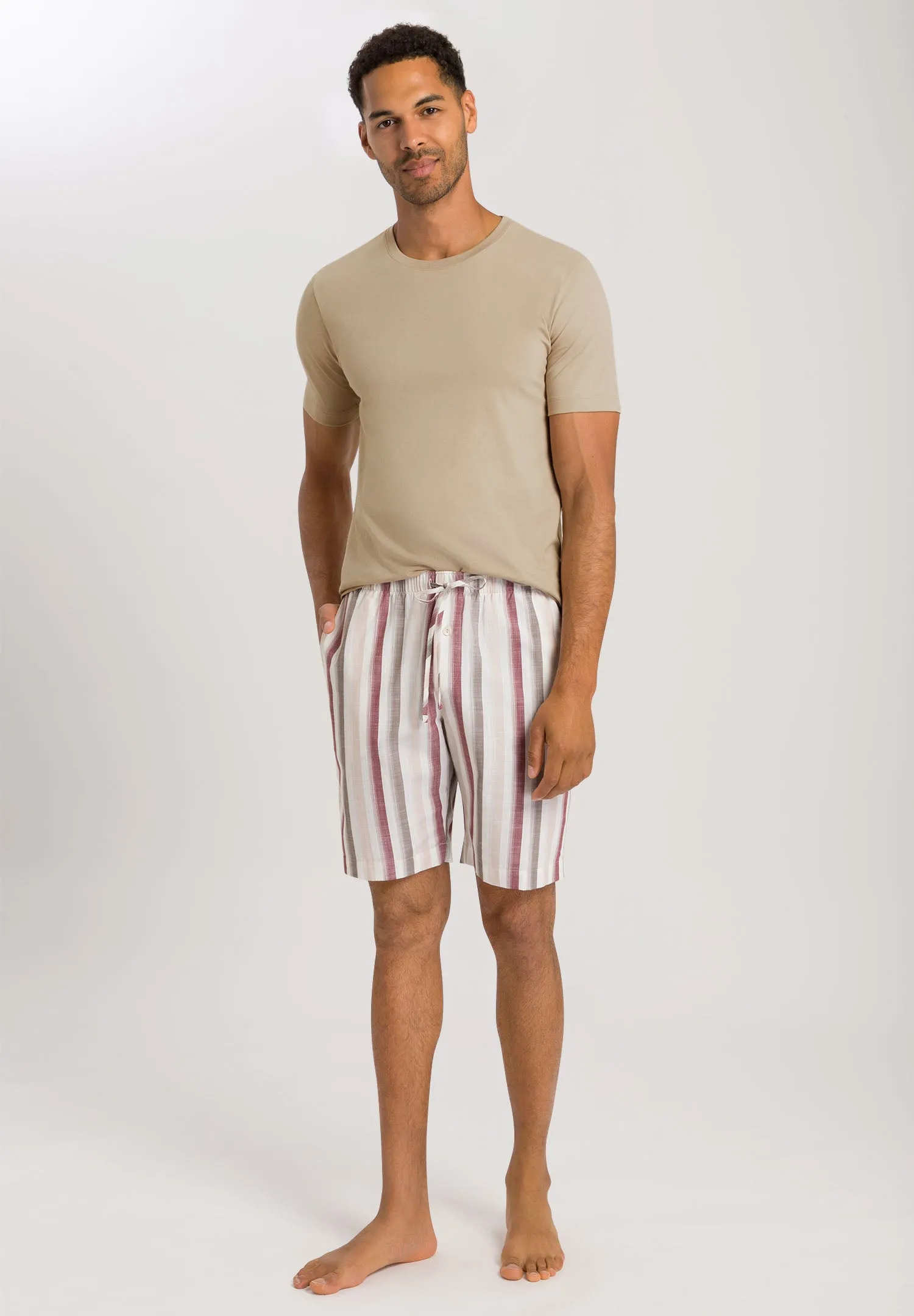 Night And Day Short Woven Pant | Russet Beige Stripe 75117-2876