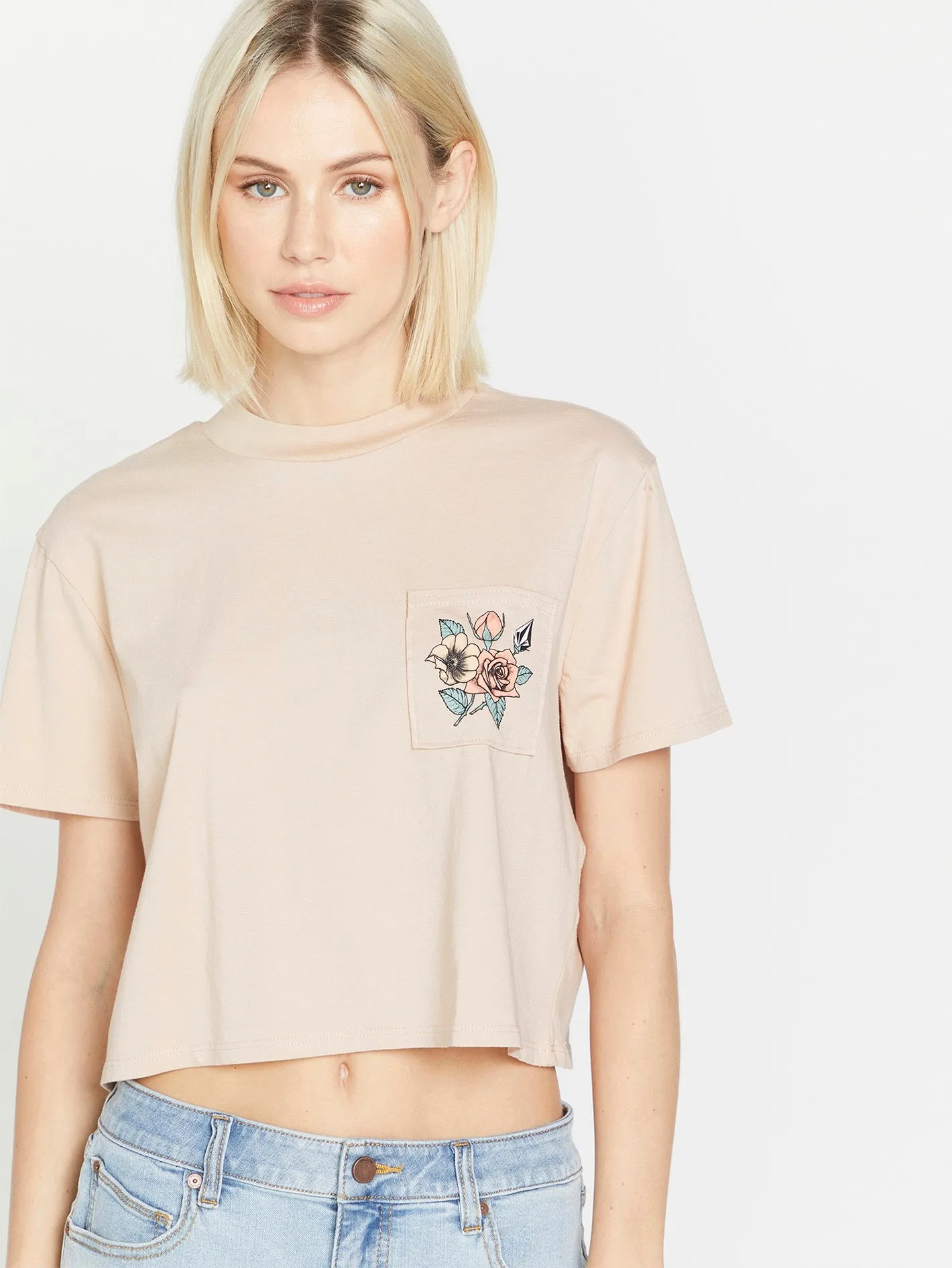 Pocket Dial Tee - Dusty Rose