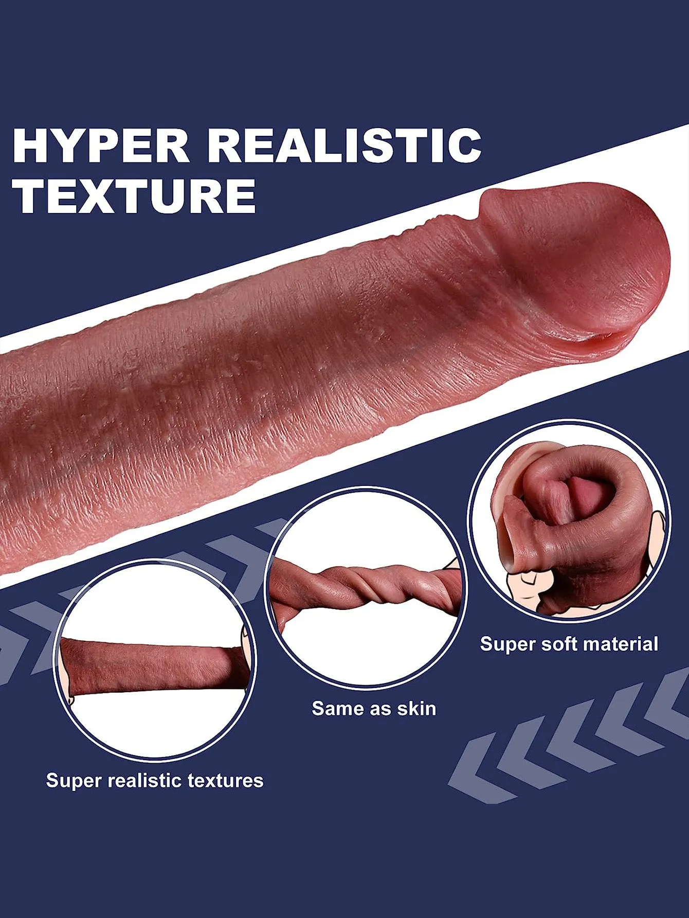 Realistic Penis Extension Silicone Dildo - Strap-on Cock Ring Sleeve Penis Enlarger for Men