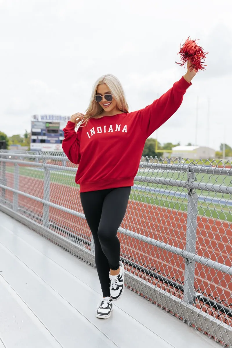 Red Indiana Boat Neck Sweatshirt - FINAL SALE