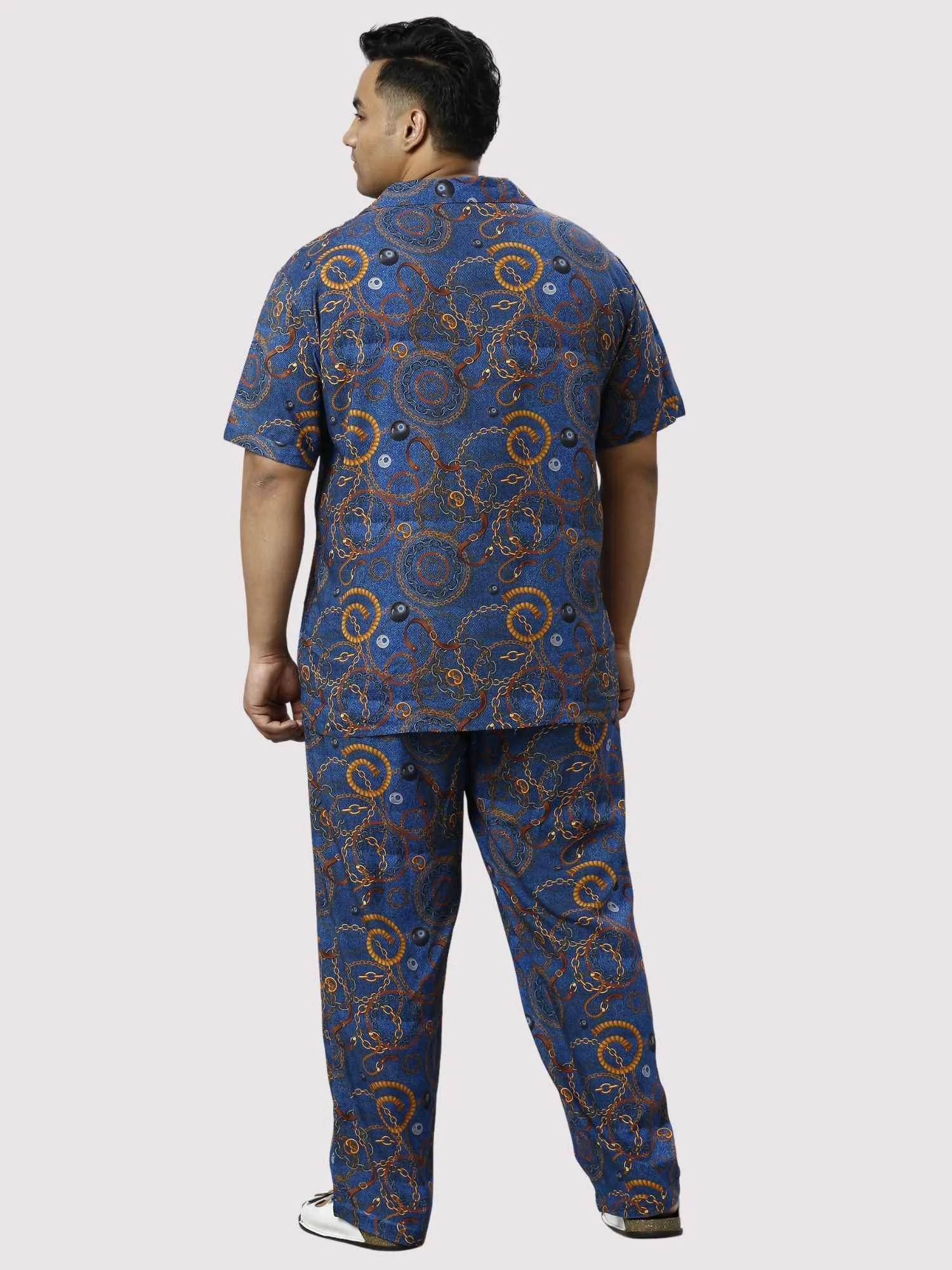 Royal Chains Digital Printed Full Co-ords Set Men's Plus Size