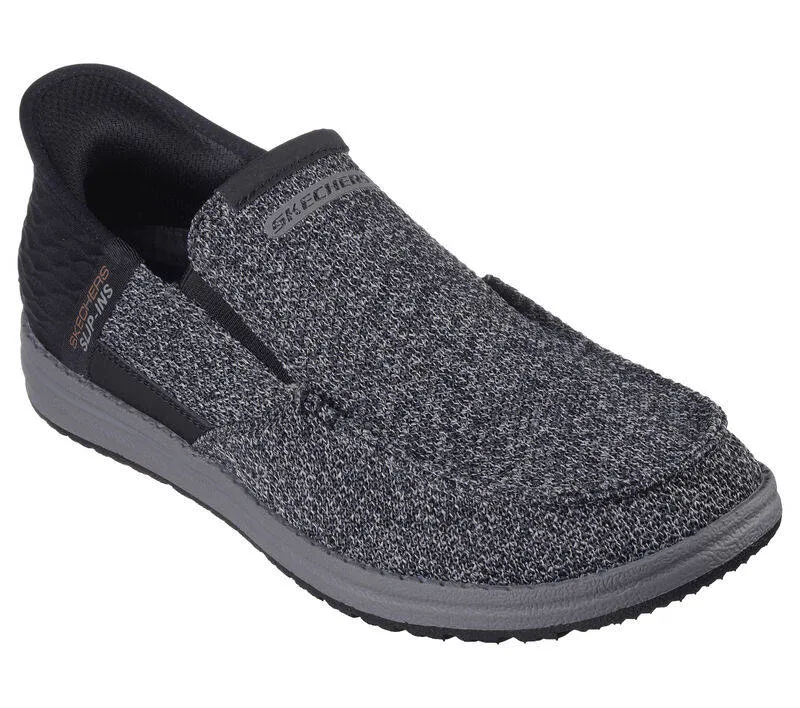 Skechers Mens Slip-ins Relaxed Fit Melson Bentin Black