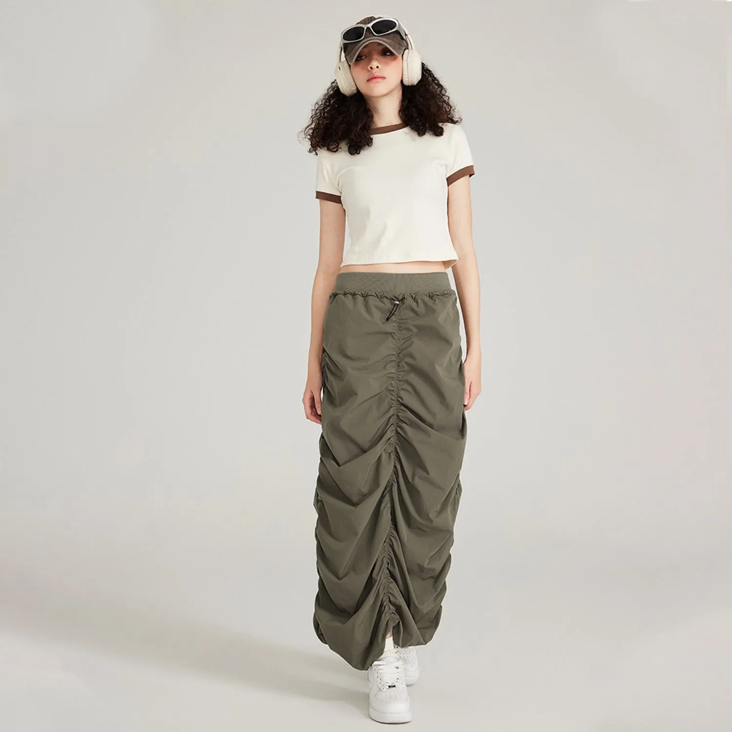 So Sweet Streetwear Women's Pleated Maxi Skirt