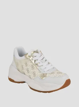 White Logo Samra Low-Top Sneakers