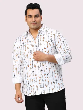 Wildflower Digital Printed Full Sleeve Shirt Men's Plus Size