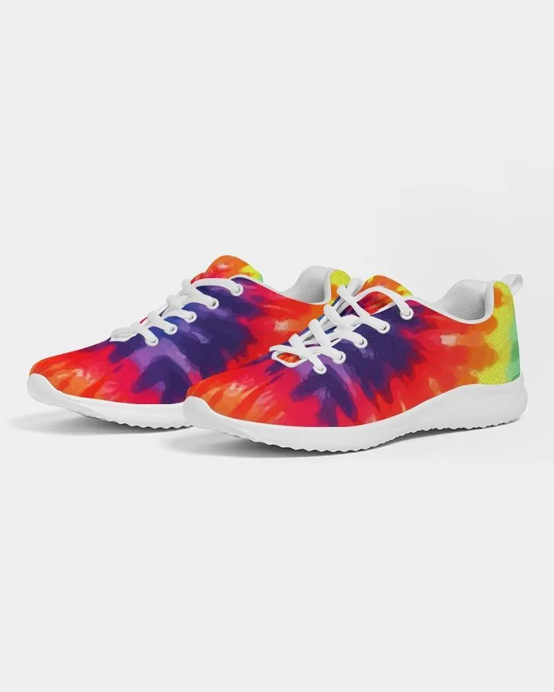 Womens Sneakers - Multicolor Tie-dye Style Low Top Canvas Running